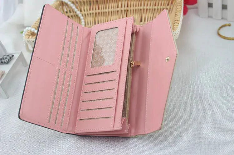 Elegante Cartera de Cuero para Mujer y Porta Tarjetas