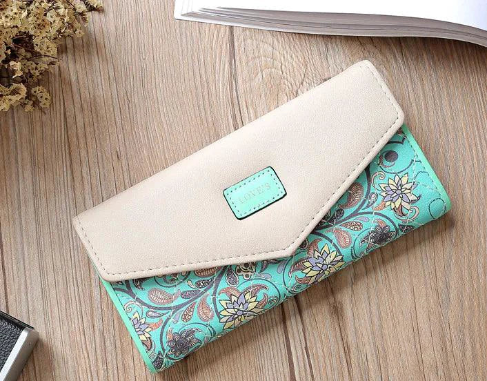 Elegante Cartera de Cuero para Mujer y Porta Tarjetas