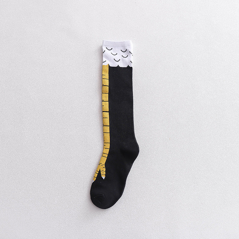 Chicken Claw Socks Women's Over Knee Socks Ostrich Pattern Knee Legs Chicken Feet Long Tube - Korvel