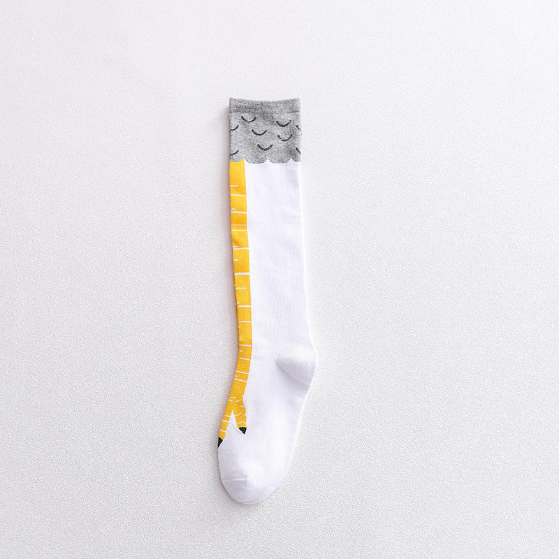 Chicken Claw Socks Women's Over Knee Socks Ostrich Pattern Knee Legs Chicken Feet Long Tube - Korvel