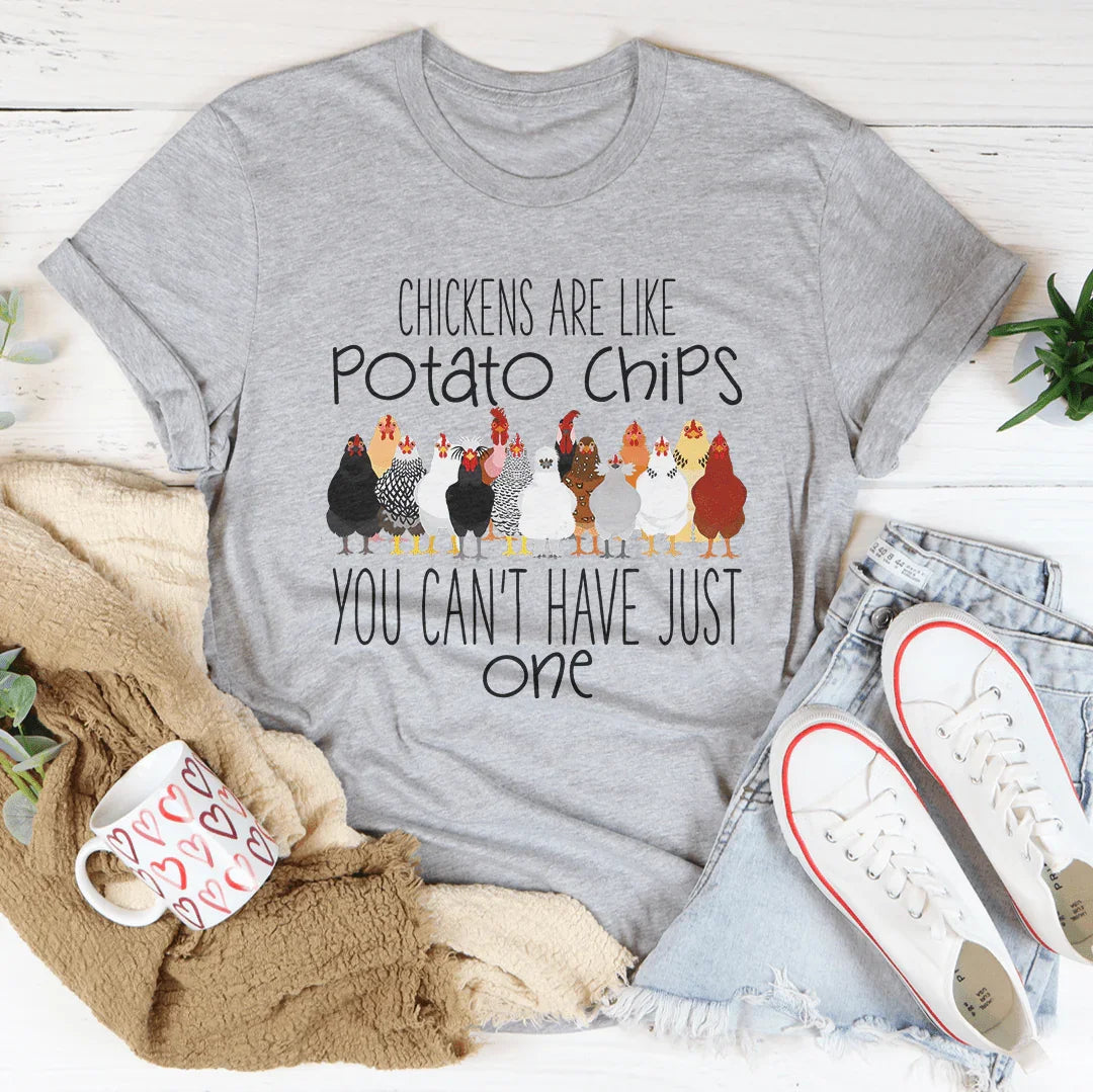 T-shirt Les poules sont comme des chips