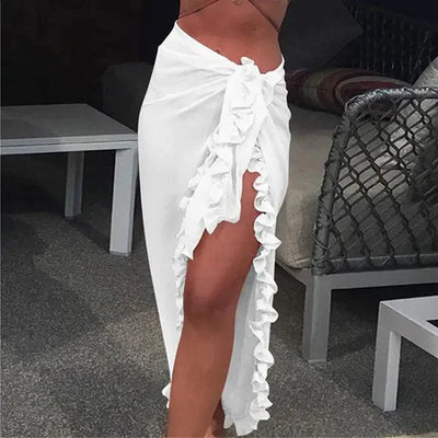 GlamourWave Chiffon Beach Wrap - Effortless Elegance for Sunny Days