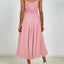 Chiffon dress V-neck strapless long dress for wedding guests - Korvel