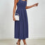 Chiffon dress V-neck strapless long dress for wedding guests - Korvel