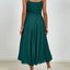 Chiffon dress V-neck strapless long dress for wedding guests - Korvel