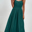 Chiffon dress V-neck strapless long dress for wedding guests - Korvel