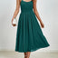 Chiffon dress V-neck strapless long dress for wedding guests - Korvel