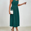 Chiffon dress V-neck strapless long dress for wedding guests - Korvel