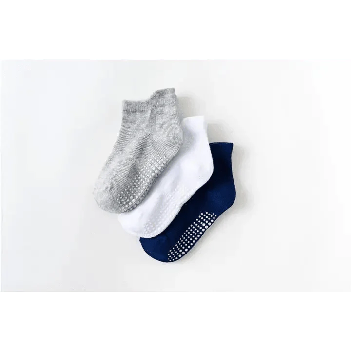 Premium Anti-Slip Cotton Socks Set for Kids - 6 Pairs