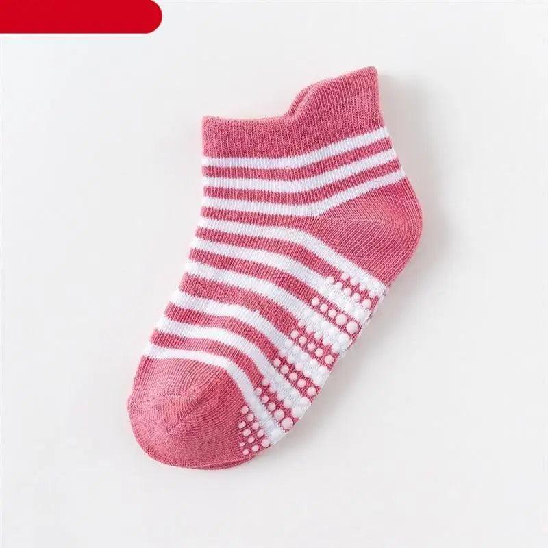 Premium Anti-Slip Cotton Socks Set for Kids - 6 Pairs