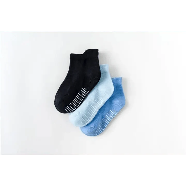 Premium Anti-Slip Cotton Socks Set for Kids - 6 Pairs