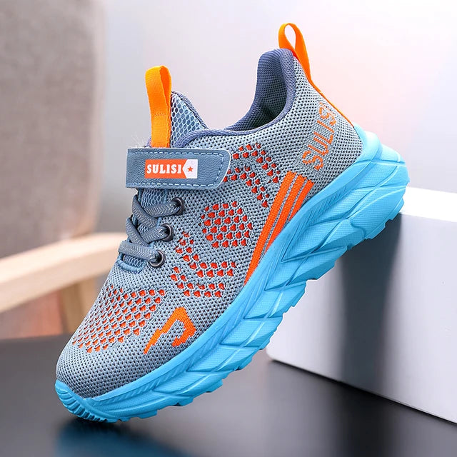 Children's sports shoes seasonal flying woven men's shoes breathable men's and women's casual running shoes for children - Korvel
