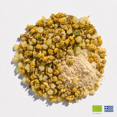 Aegean Bliss Herbal Tea – Chamomile, Mastic Gum & Mahlepi Blend
