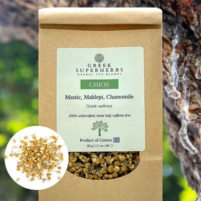 Chios Herbal Tea – Chamomile, Mastic Gum & Mahlepi (Greek Blend)