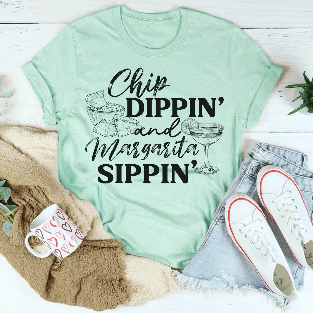 T-shirt Chip Dippin' et Margarita Sippin'