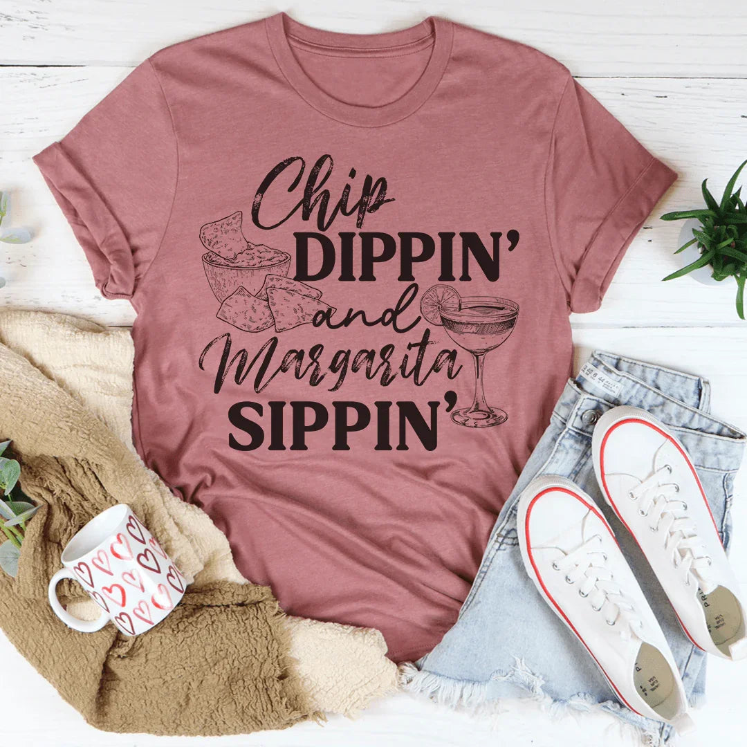T-shirt Chip Dippin' et Margarita Sippin'