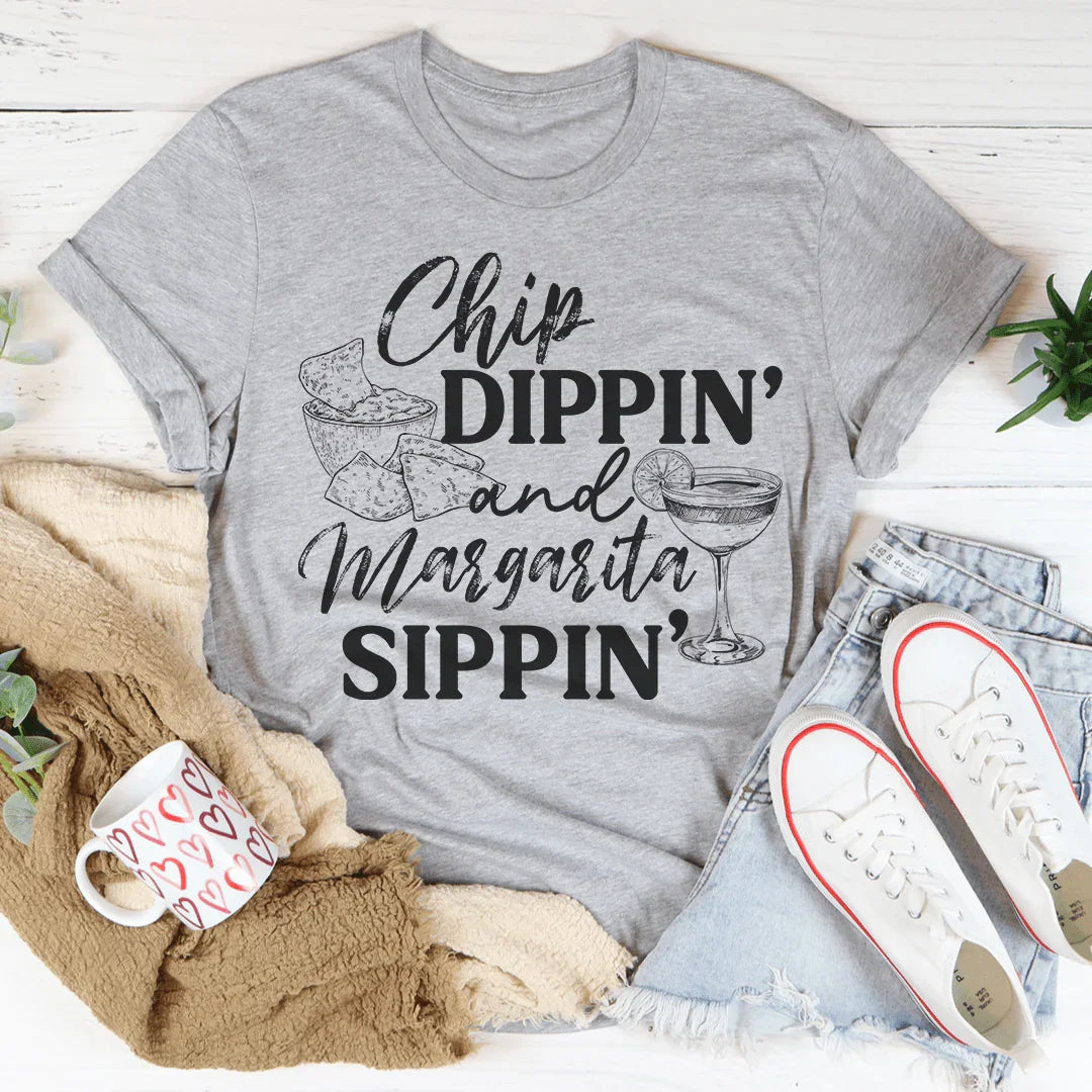T-shirt Chip Dippin' et Margarita Sippin'