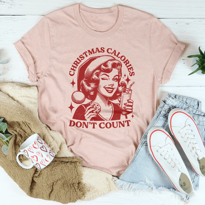 T-shirt Noël : Les calories ne comptent pas