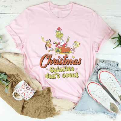 T-shirt Noël : Les calories ne comptent pas