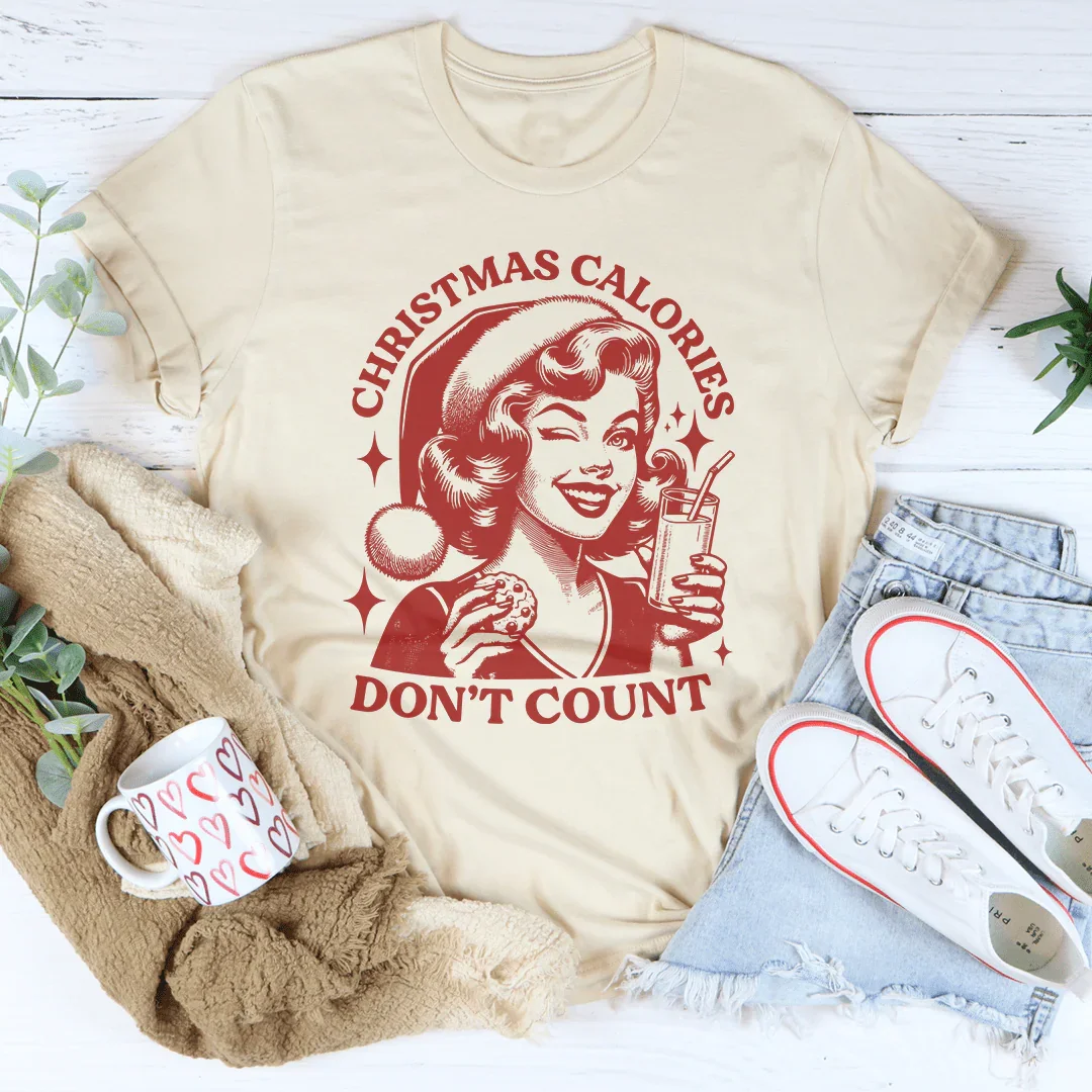 Camiseta de Navidad: Las Calorías No Cuentan