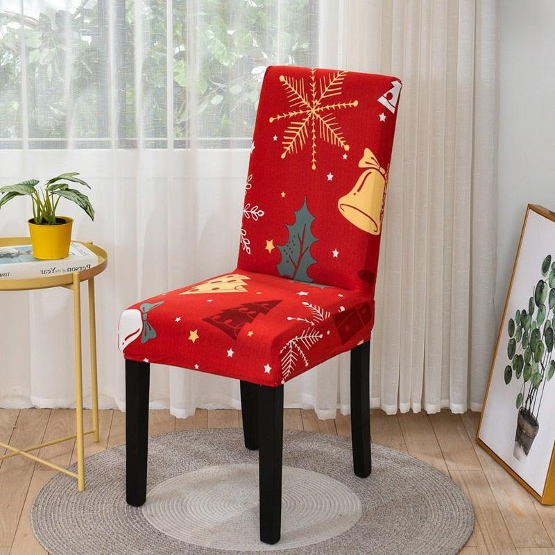 Christmas Stretch Chair Cover for Dining Room & Banquet
