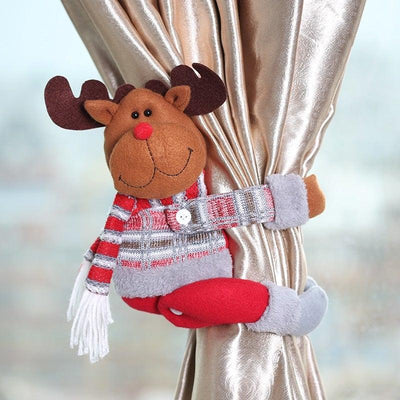 Festive Santa Claus Curtain Holder for Holiday Decor