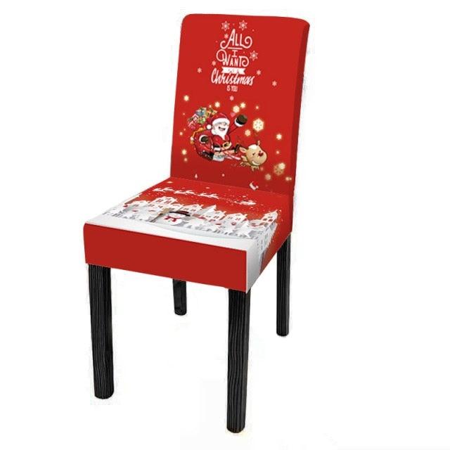 Stylish Christmas Chair Cover Set for Home & Banquet Decor