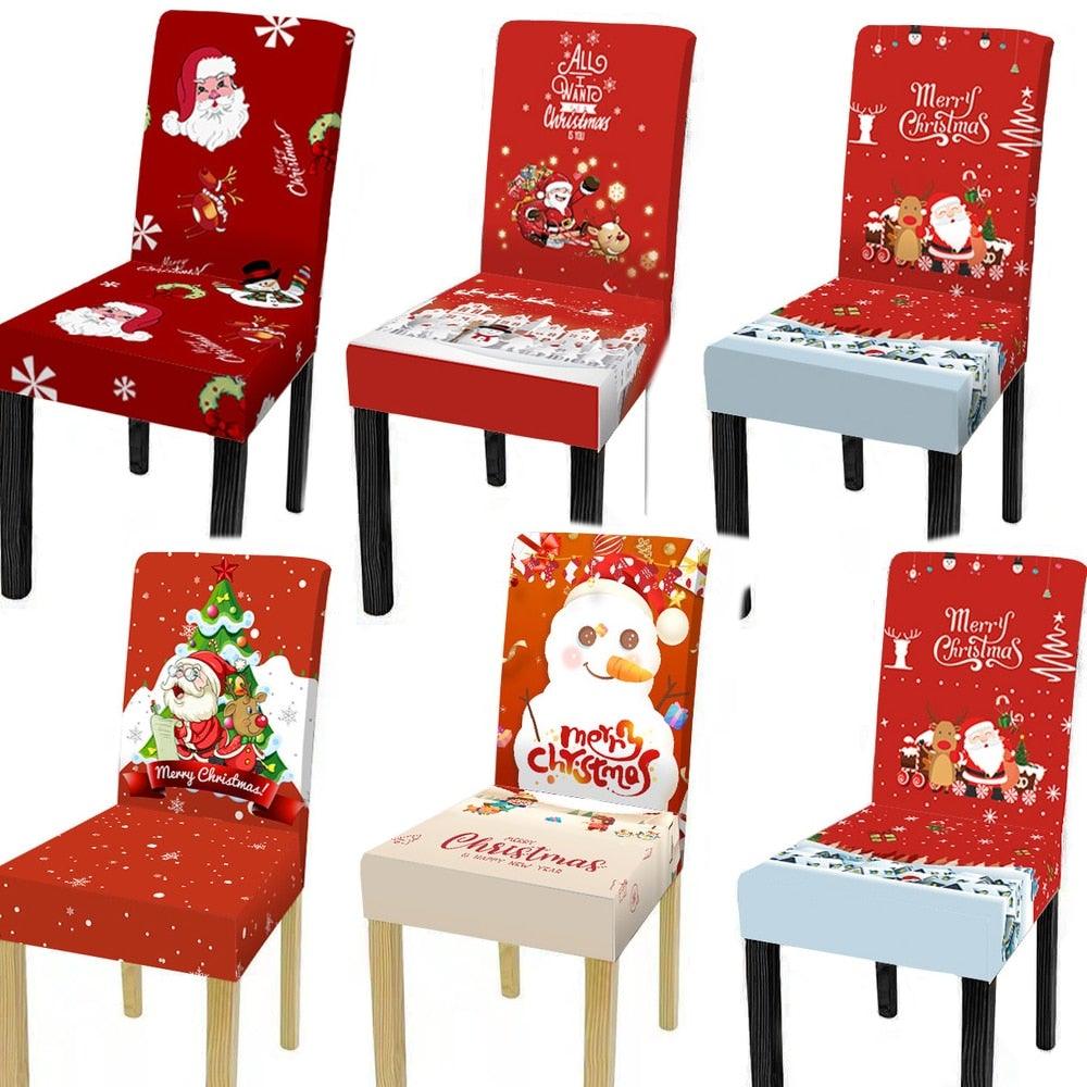 Stylish Christmas Chair Cover Set for Home & Banquet Decor