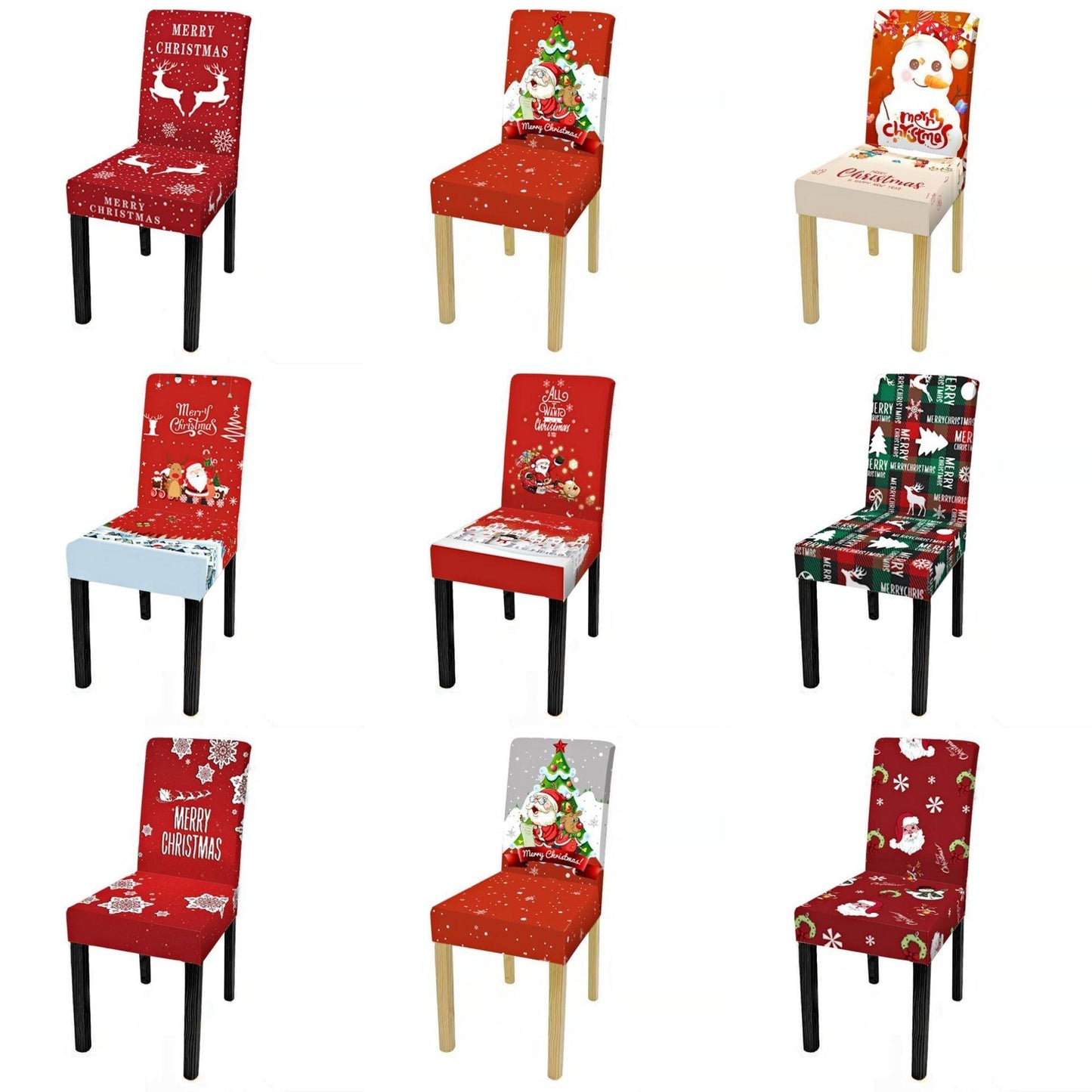 Stylish Christmas Chair Cover Set for Home & Banquet Decor