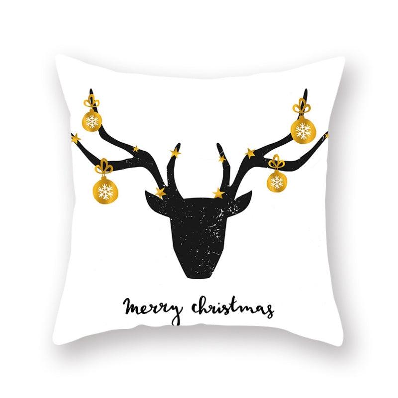 Rustic Christmas Snowflake Cushion Cover for Holiday Decor