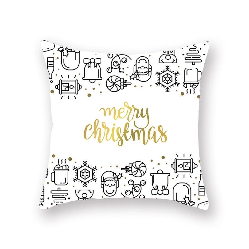 Rustic Christmas Snowflake Cushion Cover for Holiday Decor