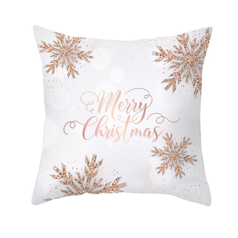 Rustic Christmas Snowflake Cushion Cover for Holiday Decor