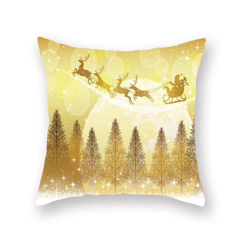 Rustic Christmas Snowflake Cushion Cover for Holiday Decor
