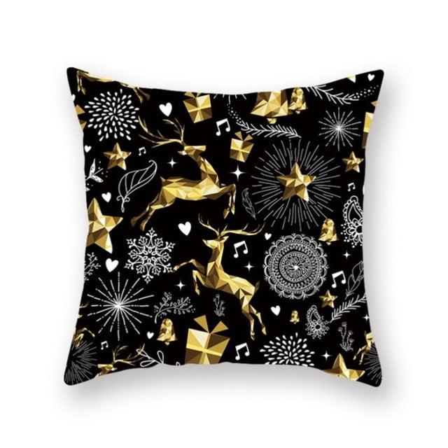 Rustic Christmas Snowflake Cushion Cover for Holiday Decor