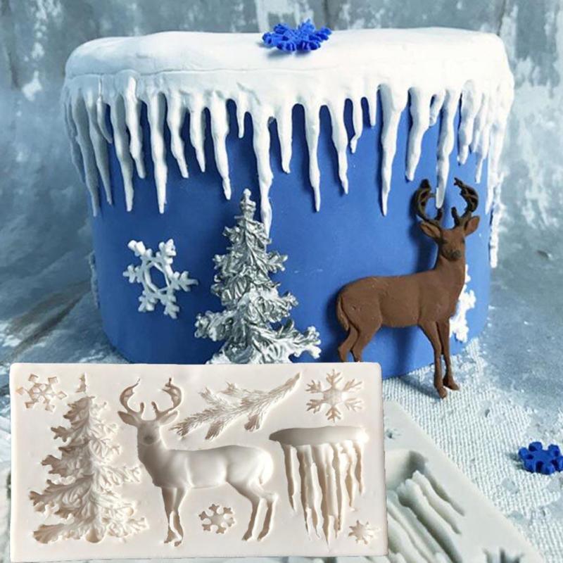 Molde de Silicona de Ciervo Navideño para Repostería Festiva