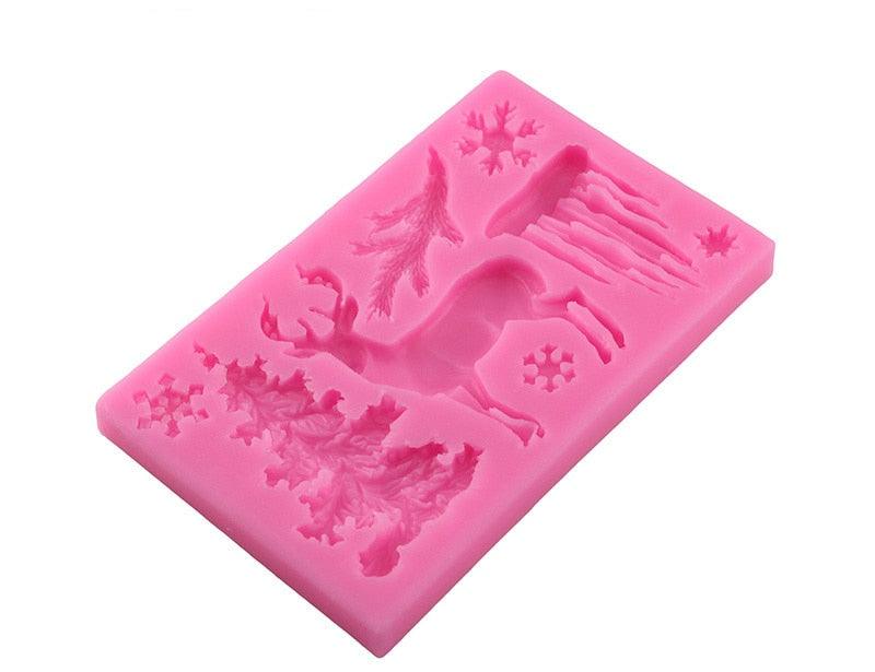 Molde de Silicona de Ciervo Navideño para Repostería Festiva