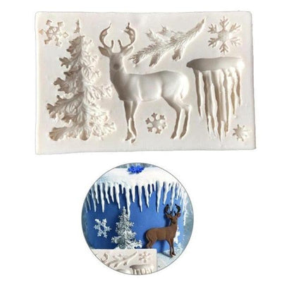 Christmas Deer Silicone Mold for Festive Baking