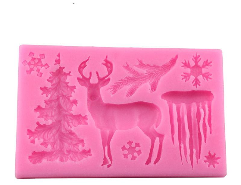 Molde de Silicona de Ciervo Navideño para Repostería Festiva