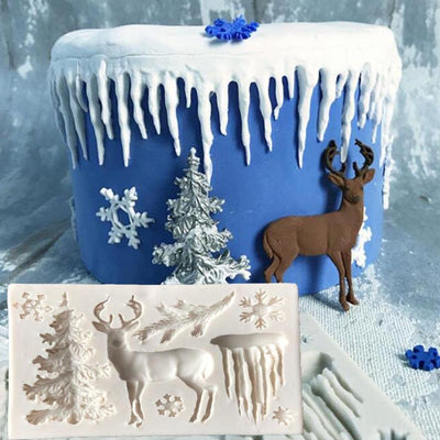 Christmas Deer Silicone Mold for Festive Baking