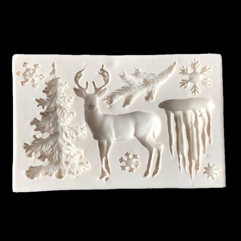 Molde de Silicona de Ciervo Navideño para Repostería Festiva