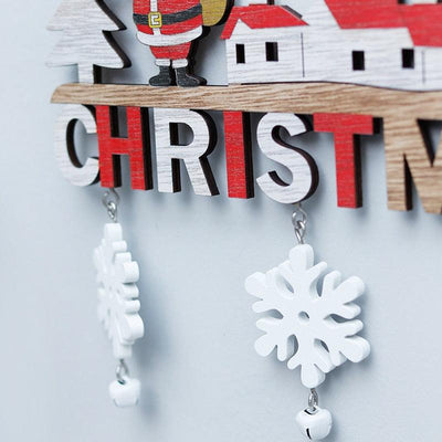 Wooden Santa Claus Hanging Ornament for Christmas Decor