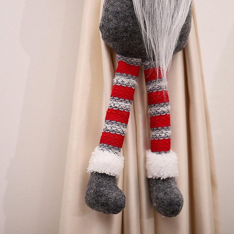 Cortinas de cuadros navideños - Adornos de Santa y muñeco de nieve