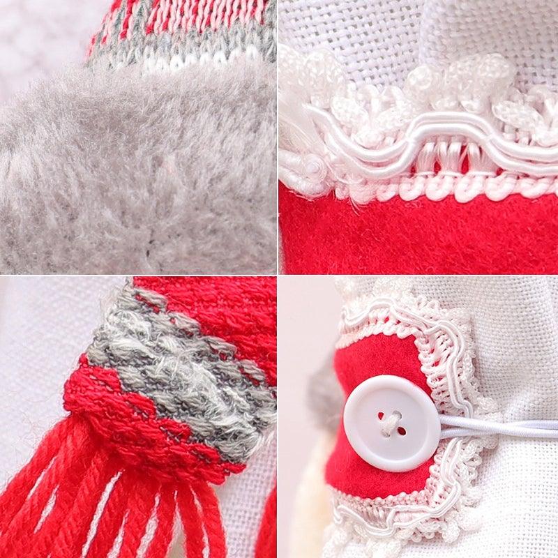 Cortinas de cuadros navideños - Adornos de Santa y muñeco de nieve