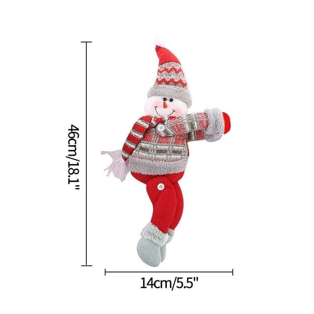 Cortinas de cuadros navideños - Adornos de Santa y muñeco de nieve