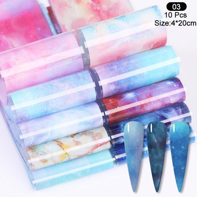 Christmas Silver Snowflakes Nail Art Foil Transfer Stickers
