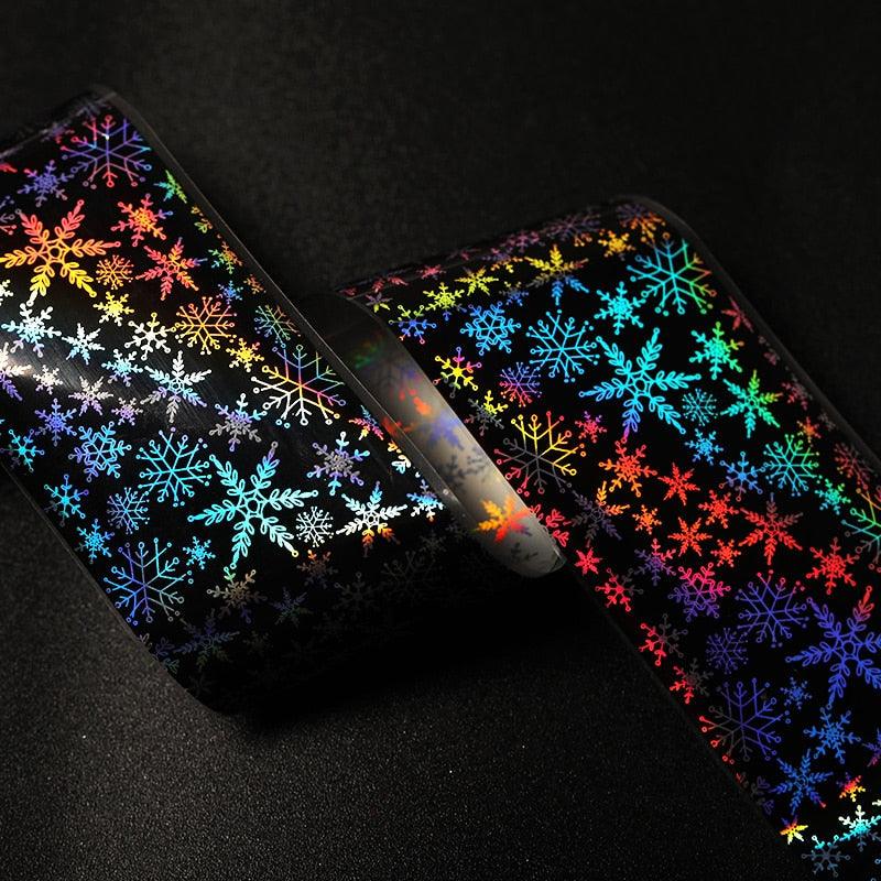 Christmas Silver Snowflakes Nail Art Foil Transfer Stickers