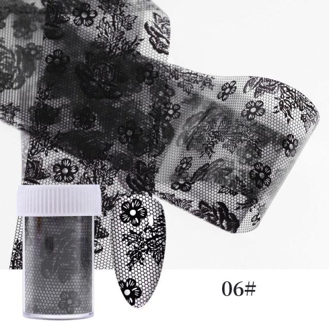 Christmas Silver Snowflakes Nail Art Foil Transfer Stickers