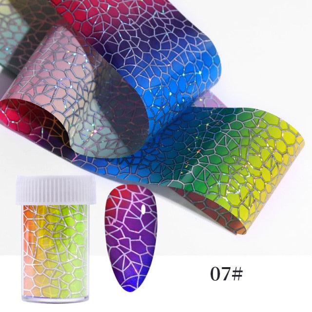 Christmas Silver Snowflakes Nail Art Foil Transfer Stickers