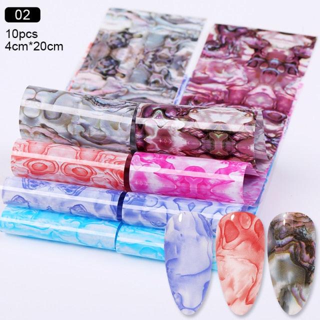 Christmas Silver Snowflakes Nail Art Foil Transfer Stickers