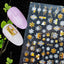 Elegant 3D Christmas Snowflake Nail Art Stickers - Gold & White Festive Designs - Korvel
